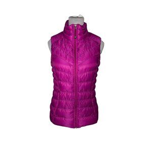 Athleta Pink Goose Down Quilted Puffer Vest 138670-09 Size XS